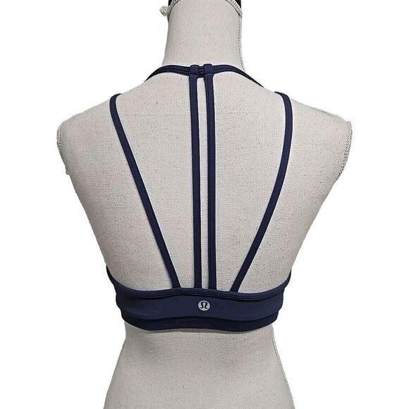 Lululemon Get Set Mesh Sports Bra Moody Blue Size 6 - Picture 5 of 9
